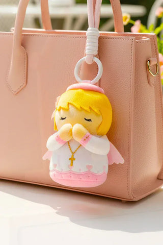 Guardian Angel Girl Catholic Mini 4.75" Plush Doll — Divine Protection