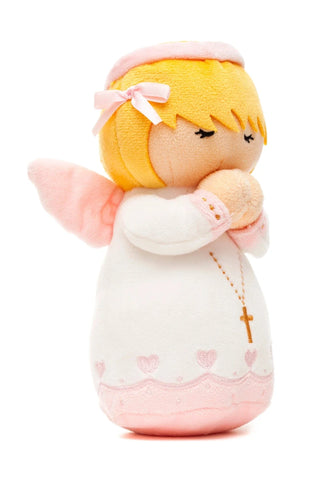 Guardian Angel Girl Catholic 8" Plush Doll — Divine Protection