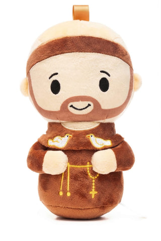 Saint Francis of Assisi Catholic Plush Doll — Patron of Animals 4.75"