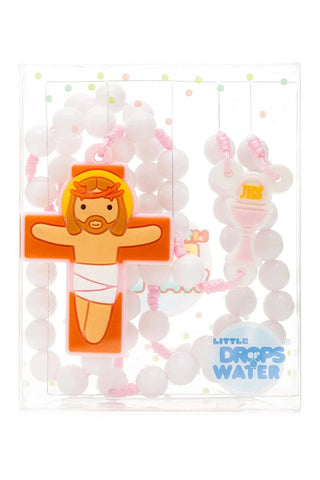 First Communion Catholic Rosary Girls | Pink Prayer Beads | Little Drops of Water
