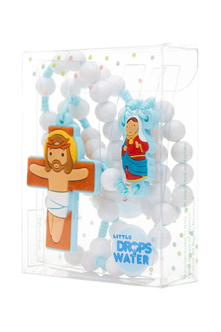 Immaculate Heart Catholic Rosary Boys | Blue Prayer Beads | Little Drops of Water