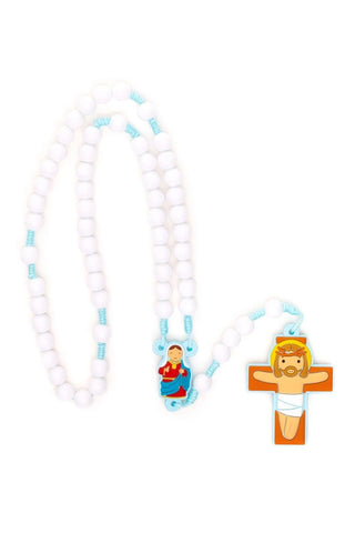 Immaculate Heart Catholic Rosary Boys | Blue Prayer Beads | Little Drops of Water