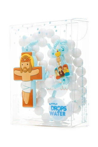 Our Lady Fatima Catholic Rosary Boys | Blue Prayer Beads | Little Drops of Water