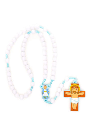 Our Lady of Grace Catholic Rosary Boys | Blue Prayer Beads | Little Drops of Water