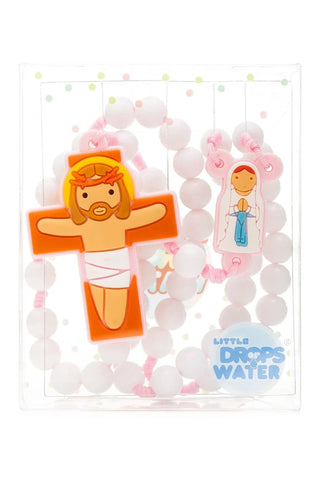Our Lady Lourdes Catholic Rosary Girls | Pink Prayer Beads | Little Drops of Water