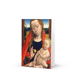 Mother's Day Card - Madonna and Child with an Apple by Memling: front