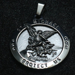 Saint Michael the Archangel Medal - Black