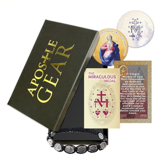  Miraculous Medal Bracelet - Black 