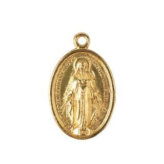 Gold Tone 3/4-inch Miraculous Medals - 25-Pack Bulk Discount