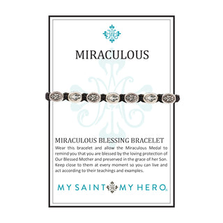 Miraculous Mary Blessing Bracelet Dark Blue – Silver