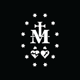 Miraculous Medal Reverse Side White Vinyl ShapeCut Decal