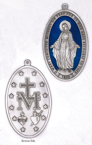 3-1/2" Miraculous Wall Medal Enamel