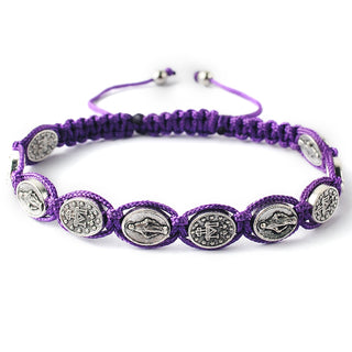  Miraculous Medal Bracelet - Purple 