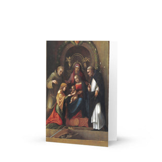 Religious Profession Card - Mystic Marriage of St. Catherine: front