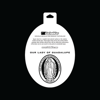 Our Lady of Guadalupe Vinyl Transparent Silver Decal