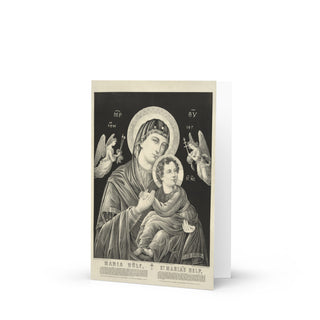 Get Well Card - Our Lady of Perpetual Help Vintage Lithograph: front