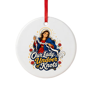 Our Lady Undoer of Knots Ceramic Ornament
