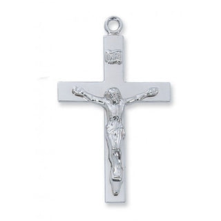 Sterling Silver Lords Prayer Crucifix WithInch Chain