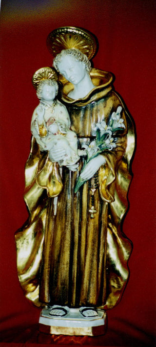 St. Anthony And Child Hand-Painted Ceramic 25"