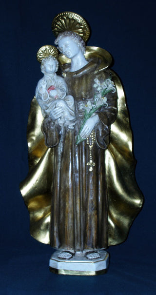 St. Anthony And Child Hand-Painted Ceramic 25"