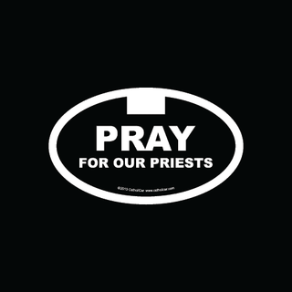 Pray for Our Priests Euro Sticker