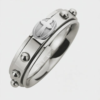 Spinning Rosary Ring - Stainless Steel
