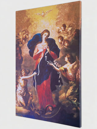 Our Lady Undoer of Knots Painting on Stretched Canvas - Medium