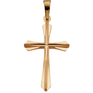14K Yellow Gold Cross Pendant