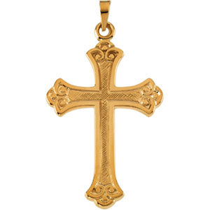 14K Yellow Gold Cross Pendant