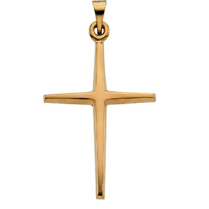 14K Yellow Gold Cross Pendant