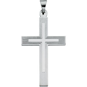 Sterling Silver Extra Heavy Cross Pendant with Chain