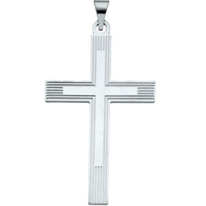 Sterling Silver Extra Heavy Cross Pendant with Chain