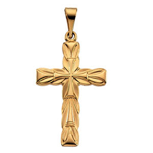 14K Yellow Gold Cross Pendant