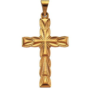 14K Yellow Gold Cross Pendant