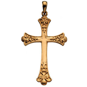 14K Yellow Gold Cross Pendant