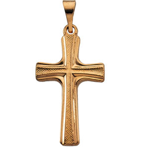 14K Yellow Gold Cross Pendant