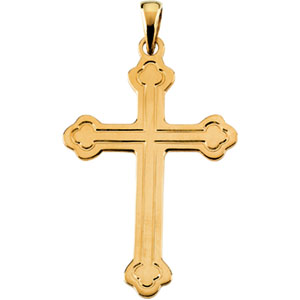 14K Yellow Gold Cross Pendant