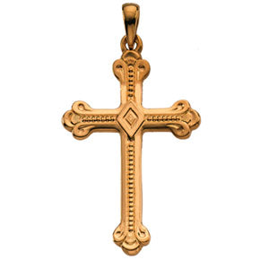 14K Yellow Gold Cross Pendant