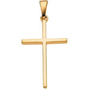 14K Yellow Gold Cross Pendant