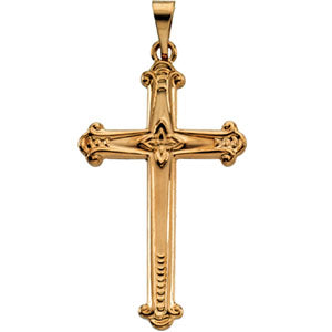 14K Yellow Gold Cross Pendant