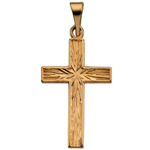 14K Yellow Gold Cross Pendant