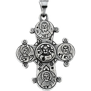 14K White Gold Dagmar Cross Pendant at Catholic Shop