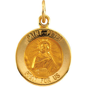 14K Yellow Gold St. Peter Pendant