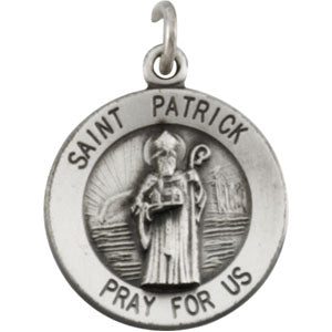 Sterling Silver St. Patrick Pendant with Chain