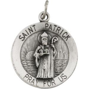 Sterling Silver St. Patrick Pendant with Chain