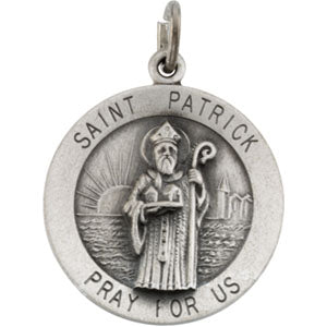 Sterling Silver St. Patrick Pendant with Chain