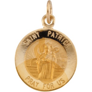 14K Yellow Gold St. Patrick Pendant