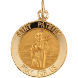 14K Yellow Gold St. Patrick Pendant
