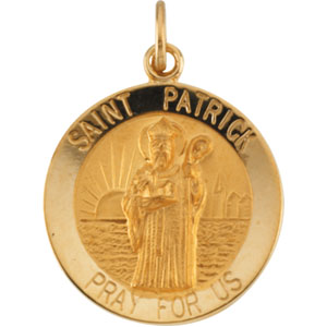 14K Yellow Gold St. Patrick Pendant