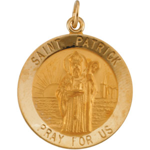 14K Yellow Gold St. Patrick Pendant